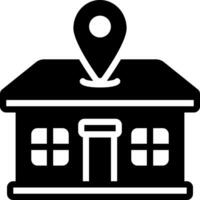 solid icon for address vector