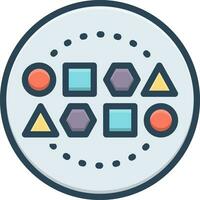 color icon for set vector