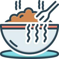 color icon for meal vector