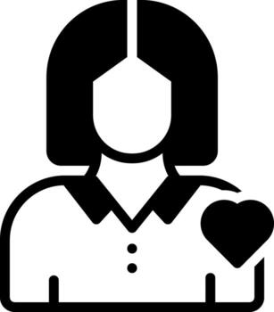 solid icon for herself vector