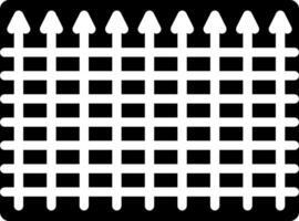 solid icon for fence vector