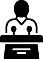 solid icon for democratic vector