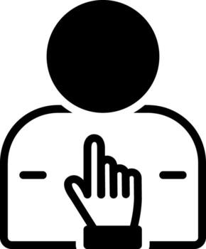 solid icon for himself vector