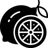 solid icon for lemon vector