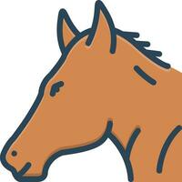 color icono para caballo vector