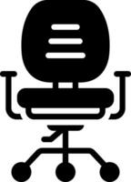 solid icon for chair vector