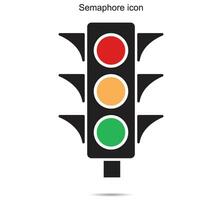 Semaphore Icon, vector illustration.