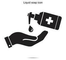 Liquid soap icon, vector illustration.