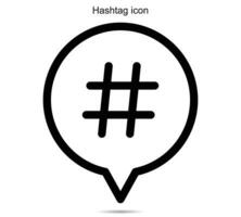 Hashtag icon, vector illustration.