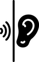 solid icon for listen vector