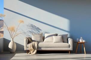 grey room with some sunlight coming. photo