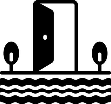 solid icon for outside vector