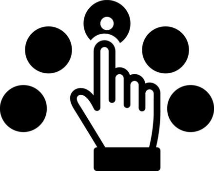 sólido icono para por hacer clic pagar vector