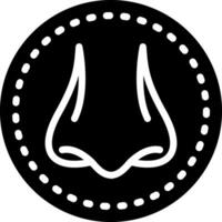 solid icon for nose vector