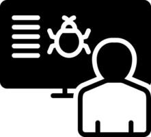 solid icon for perception vector