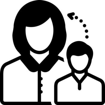 solid icon for dependent vector