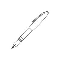 tinta bolígrafo línea Arte para literatura día internacional educación antecedentes. vector