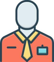 color icon for employee vector