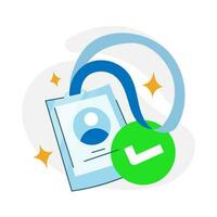 account has been successfully created, registered concept illustration flat design vector eps10. modern graphic element for landing ui, infographic, icon