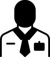 solid icon for employee vector