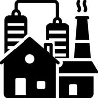 solid icon for industry vector