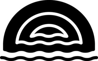 solid icon for dept vector