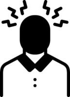 solid icon for depression vector