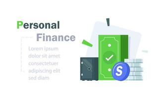 personal finances,Investing Plans set concept,Save Investment. Strategy and return on investment vector