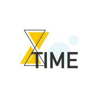 reloj logotipo,tiempo administración, plano diseño icono vector ilustración