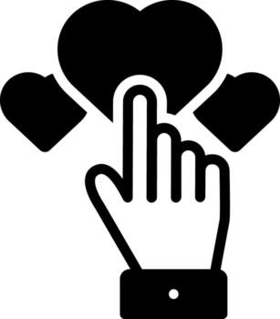 solid icon for like vector