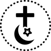 sólido icono para religión vector