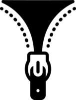 solid icon for zipper vector