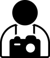 solid icon for photographer vector