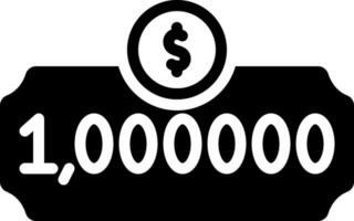 solid icon for million vector