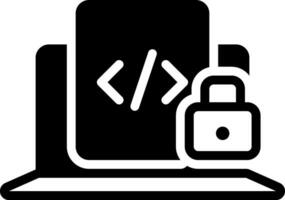 solid icon for refer secure vector