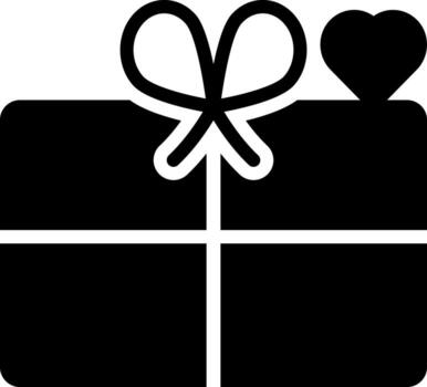 solid icon for gift vector