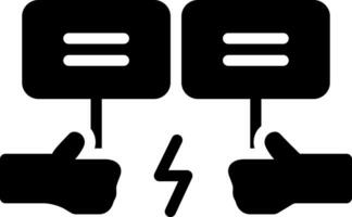 solid icon for opponent vector