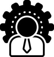 sólido icono para administración vector