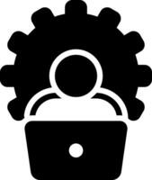 solid icon for administrator vector