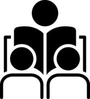 solid icon for lesson vector