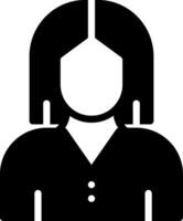 solid icon for female vector