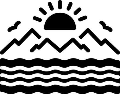 solid icon for sea