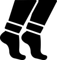 solid icon for leg vector