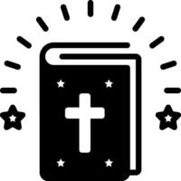 solid icon for bible vector