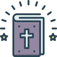 color icono para Biblia vector