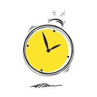 hand drawn Time and clock vector linear icons.Time management. Timer, speed, alarm, time management, calendar symbol illustration vector. doodle