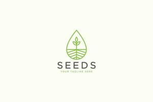 Seed Plant Greenery Nature Agriculture Botanic Business Environment Care Logo vector