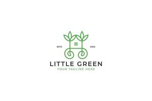 Greenery Seed Botanical House Plant Property and Residential Logo Concept vector