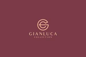 Letter G and C Simply Minimalist Luxury Logo for Fashion Boutique Business vector