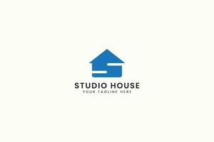 Logo Letter S and Home Shape Concept for Business House Construction and Design Studio Architecture vector